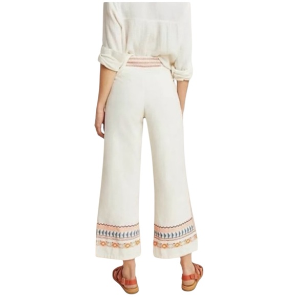 Anthropologie Islander Embroidered Pants Size US 0 - Picture 3 of 9